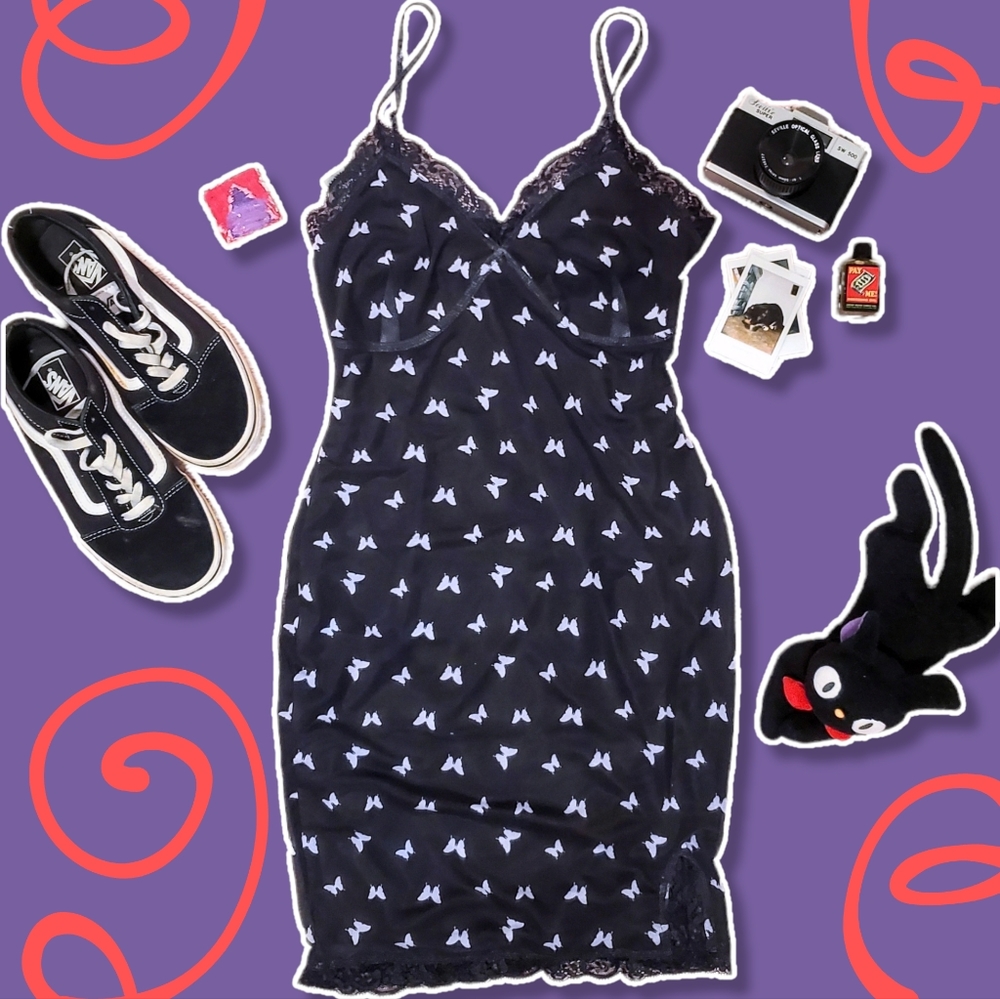 BLACK BUTTERFLY SLIP